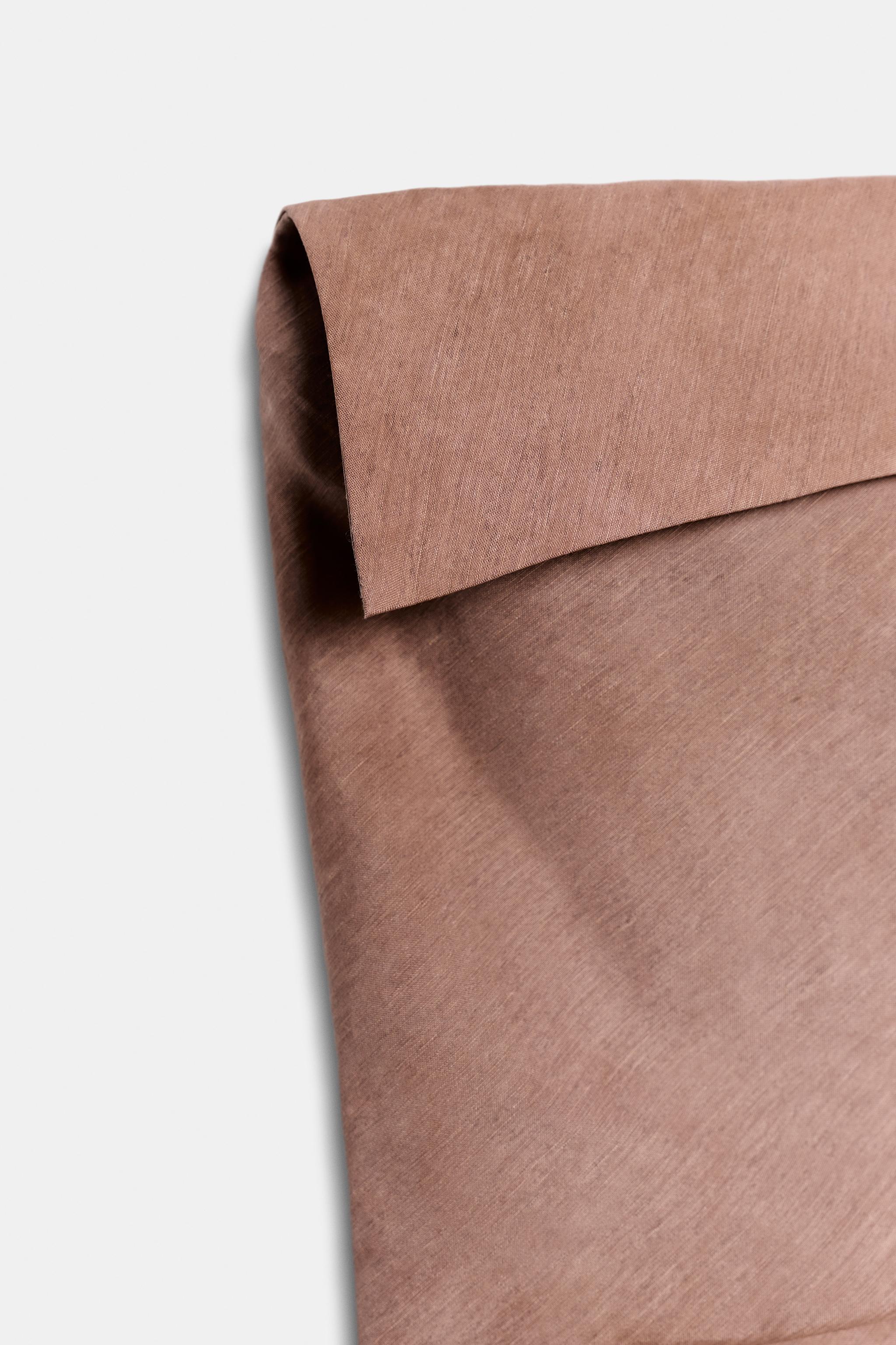 ASYMMETRIC LINEN BLEND TOP ZW COLLECTION